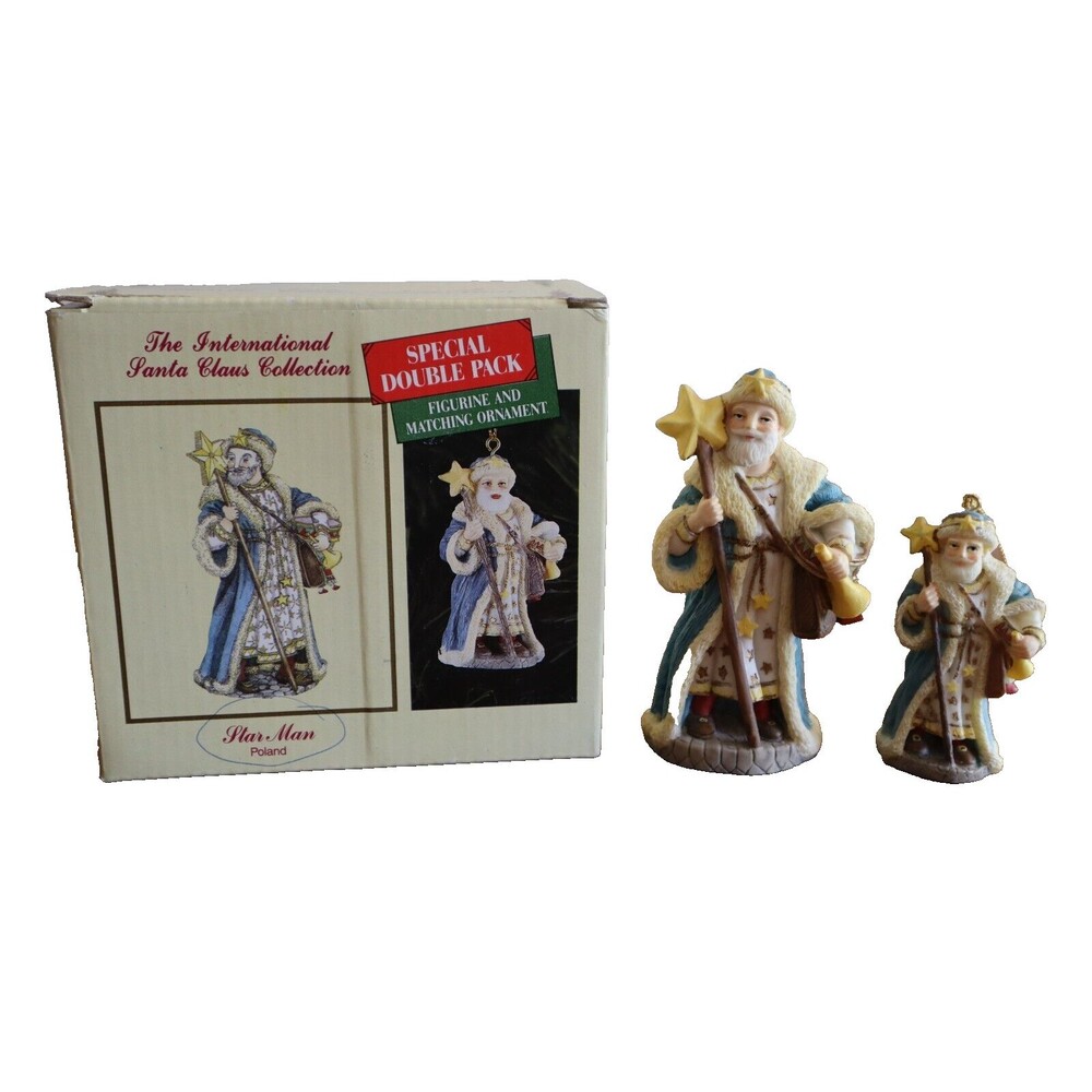 International Santa Claus Collection Star Man POLAND Figure Ornament Set Dillard